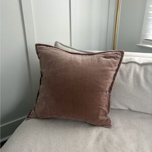 Mauve Velvet Throw Pillows (set of 2)